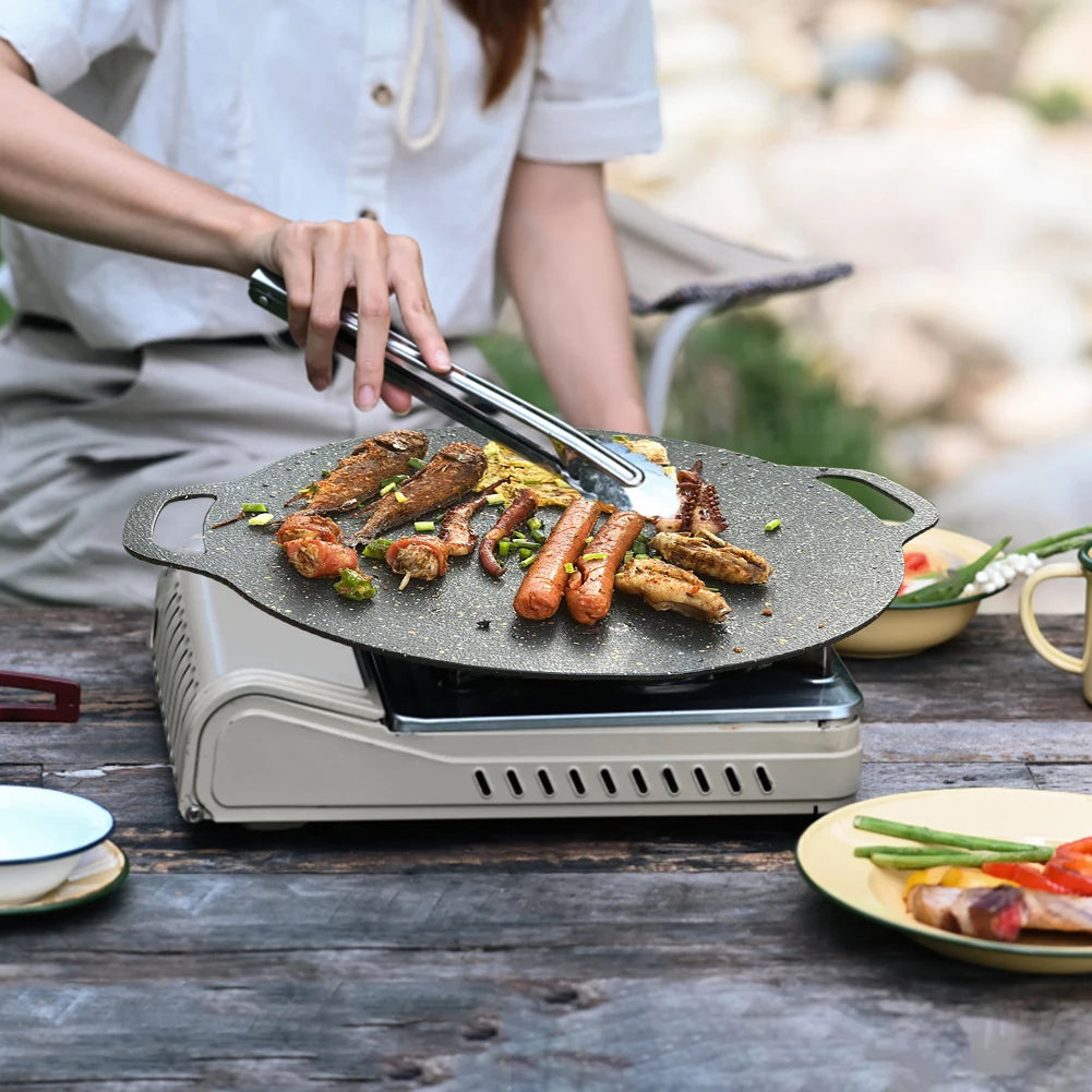 29/30/33/36CM Non-stick BBQ Grill Pan Korean Barbecue Plate Grill Meat Pot Plancha Para Cocinar Outdoor Camping Bakeware Fry Pan