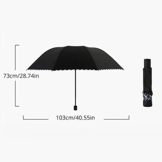 Folding Umbrella Ten Bones Bumper Wind-resistant Rainproof Cloth Sunny Rainy Dualuse Universal Double Business Umbrella