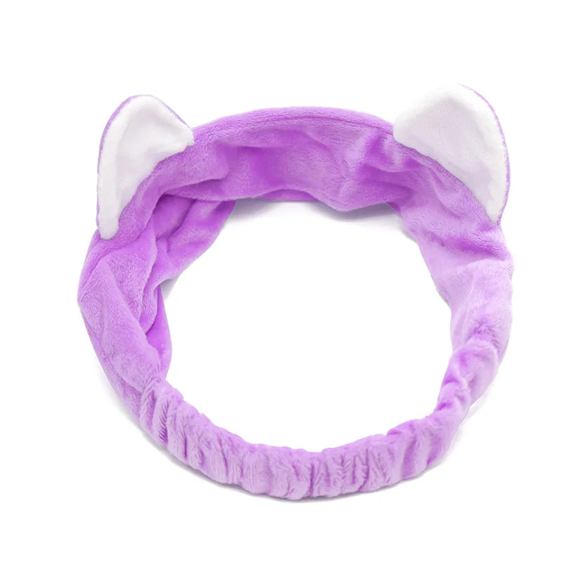 Multiple Styles Cute Elastic Cat Ears Headbands for Women Girls Makeup Face Washing Headband Hairdo Headwrap Hair Accessory