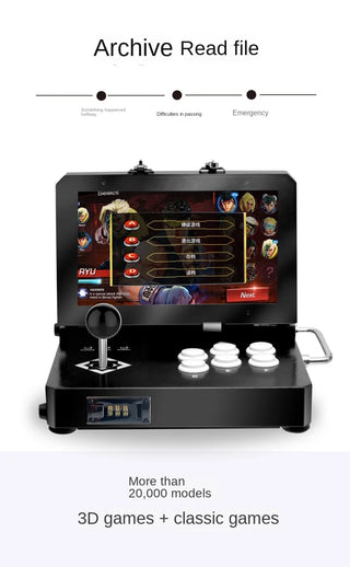 Doubles Arcade Joystick Axis Portable Rocker Integrated Game Machine Coin Folding