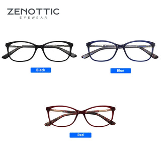 ZENOTTIC Cat Eye Prescription Progressive Glasses Women Photochromic Anti Blue Light Glasses Optical Myopia Prescription Eyewear