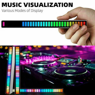 RGB Voice Control Synchronous Rhythm Light Internet Popular Colorful Music Ambient Light Car Desktop Induction Creative Led Pick