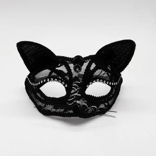 HOT Women Sexy Exotic Female Lace Mask Half Face Fox Cat Ear Cosplay Halloween Party Carnival Night Club Ball Punk SM Adult Game