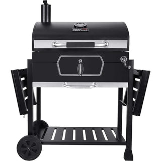 30-Inch Charcoal Grill, Deluxe BBQ Smoker Picnic Camping Patio Backyard Cooking, Black, Large