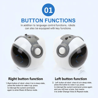 939A Pocket Robot Talking Interactive Dialogue Voice Recognition Record Singing Dancing Telling Story Mini Robot Toy