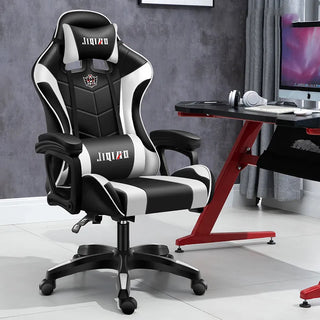 Massage Gaming Chair WCG Ergonomic Chair Fashion Pink  Light Computer Leather Office Chairs Internet Cafe Bedroom Game Chair