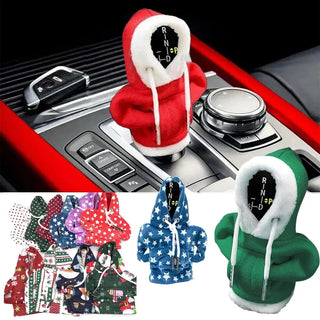 Colorful Style Night Glowing Hoodie Car Gear Shift Cover Fashion Gearshift Hoodie Car Gear Shift Knob Cover Manual Gear Cover