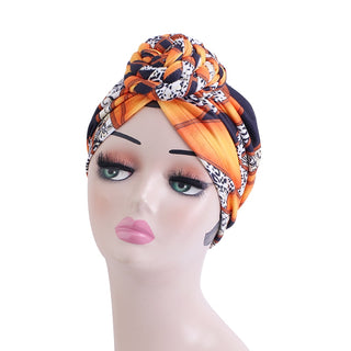 Women Braided Top Knot Turban Scarf Arab Wrap HeadScarf Ready to Wear Hijab Stretchy Muslim Headdress Chemo Cap Bandanas