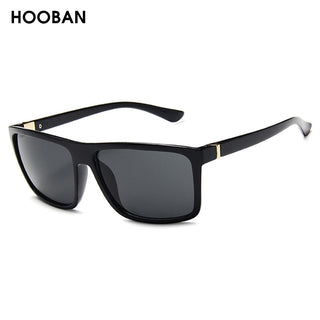 HOOBAN Fashion Square Men Sunglasses Classic Rectangle Big Male Sun Glasses Vintage Mirror Driving Sunglass UV400