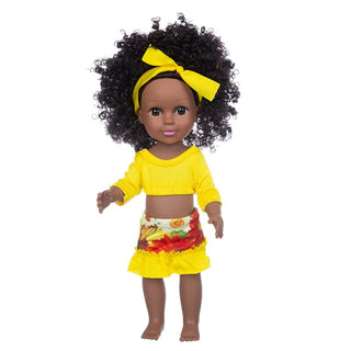 New 1pcs  14inch  35cm multi style African black baby explosion head black skin baby toy