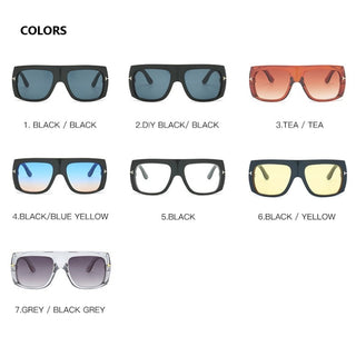 Square Sunglasses T Men Brand Designer Fashion Large Windproof Sunglasses Goggles Retro Punk Sun Glasses Shades for Women