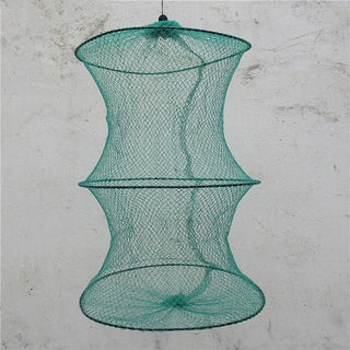 Folding Round Nylon Mesh Metal Frame Crab Fishing Net Fish