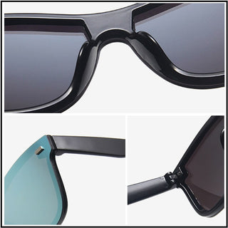 HOOBAN Fashion Rimless Sunglasses Men Vintage Square One-piece Lens Sun Glasses Stylish Brand Woman Sunglass Oculos De Sol