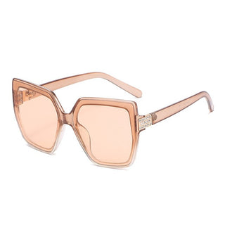 New Luxury Women Cat Eye Sunglasses Diamonds Micro Inlaid Zircon Eyeglasses Vintage Oversized Gradient Glasses For Female