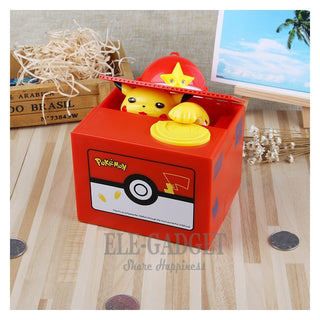 Pokemon Piggy Bank Electronic Money Box Action Anime Figure