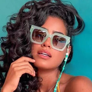 Luxury Square Sunglasses Women 2021 Fashion Oversized Frame Decorate Sun Glasses Girls Oculos De Sol Gafas UV400 Retro Eyewear