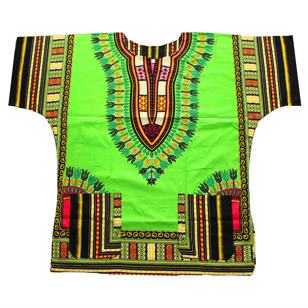 XXXL African Fashion Dashiki Design Floral Dress African Traditional Print Dashiki Dress for Men and Women