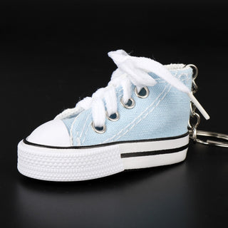 Cute 3D Sneaker Tennis Keychain Mini Canvas Shoes Keyring Accessories Candy Color Sport Shoe Jewelry For Kids Bag Hanging