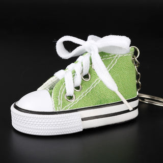 Cute 3D Sneaker Tennis Keychain Mini Canvas Shoes Keyring Accessories Candy Color Sport Shoe Jewelry For Kids Bag Hanging