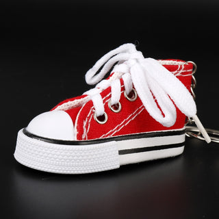 Cute 3D Sneaker Tennis Keychain Mini Canvas Shoes Keyring Accessories Candy Color Sport Shoe Jewelry For Kids Bag Hanging