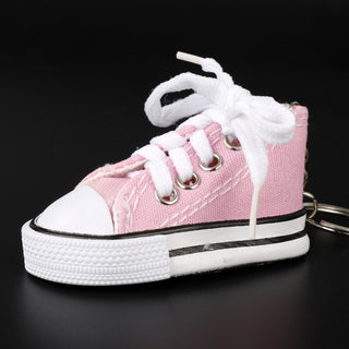 Cute 3D Sneaker Tennis Keychain Mini Canvas Shoes Keyring Accessories Candy Color Sport Shoe Jewelry For Kids Bag Hanging