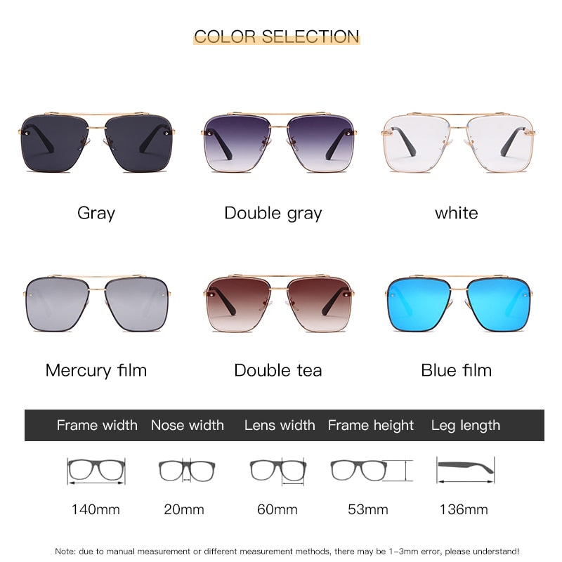 Fashion Cool Men Driving Glasses Goggle Summer Style Gradient Brown Sunglasses Vintage Pilot Sun Glasses Punk Oculos De Sol