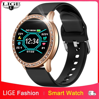 LIGE New Color Screen Smart Watch Women men Full Touch Fitness Tracker Blood Pressure Smart Clock Women Smarmartwatch for Xiaomi