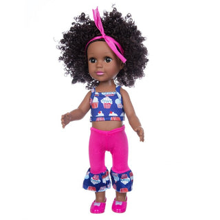 New 1pcs  14inch  35cm multi style African black baby explosion head black skin baby toy