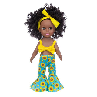 1pcs 35cm multi style African black baby explosion head black skin baby toy