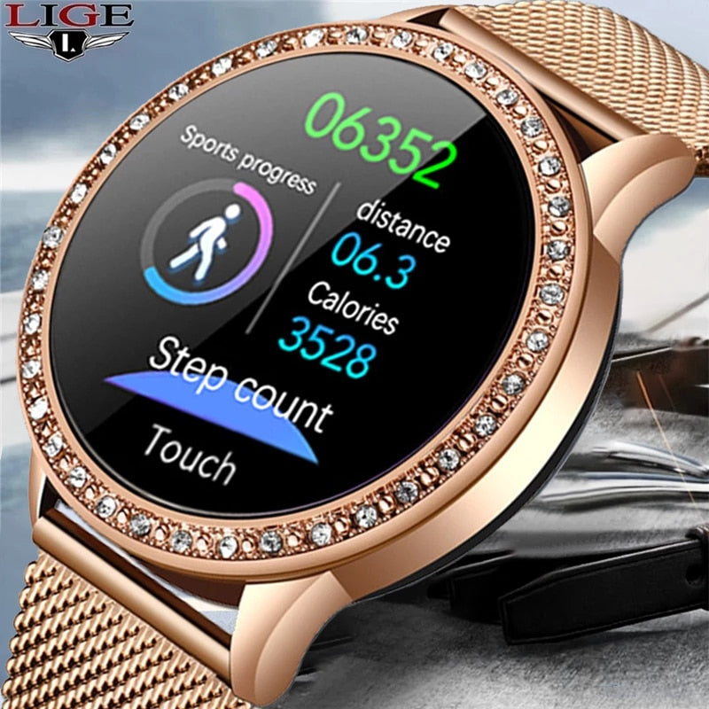 LIGE New Color Screen Smart Watch Women men Full Touch Fitness Tracker Blood Pressure Smart Clock Women Smarmartwatch for Xiaomi