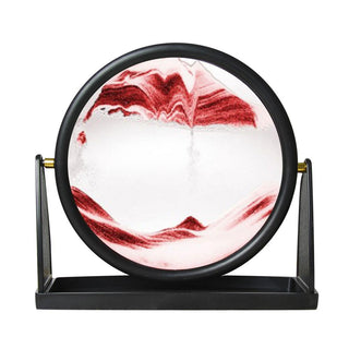 10 Inch Moving Sand Art Picture Flowing Sand Painting Round Glass 3D Deep Sea Sandscape In Motion Display Craft Hourglass