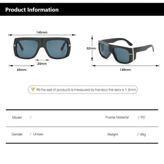 Square Sunglasses T Men Brand Designer Fashion Large Windproof Sunglasses Goggles Retro Punk Sun Glasses Shades for Women