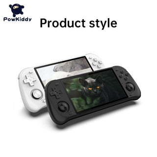 RGB10 Max 2 Pure Black White Handheld Game Console RK3326 5.0-Inch IPS Screen / Wifi