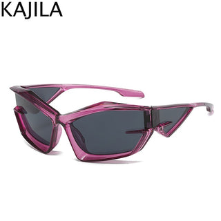 Y2K Punk Sports Sunglasses Women 2000S 2022 New Fashion Brand Irregular Driving Sun Glasses Men Square Hip Hop Shades Goggle