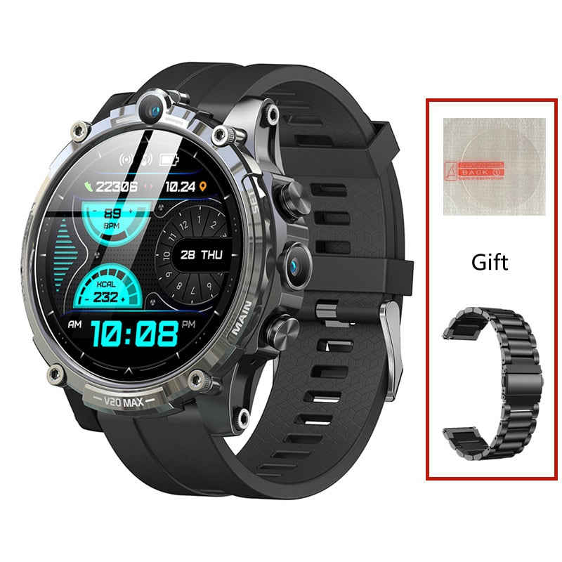 Smart Watch Dual Camera Recording 4G Android Phone WiFi Internet Download APP Adult Sports Pedometer SIM Call Watch