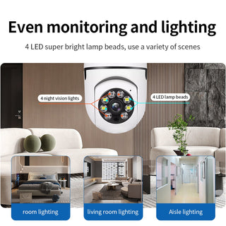 Super Surveillance Camera LED Light Bulb Socket 360° 2.4G WiFi Security Protection 1080P Spotlight Automatic Human Tracking 007