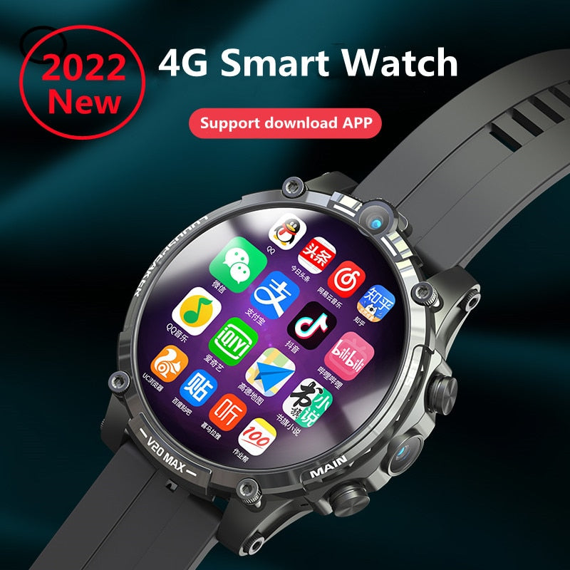 Smart Watch Dual Camera Recording 4G Android Phone WiFi Internet Download APP Adult Sports Pedometer SIM Call Watch