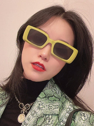 Pink Shades Women Small Sunglasses Black Fashion Square Glasses Vintage Retro Green Glasses Female Unisex Oculos Feminino