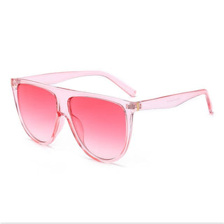 Flat Top Oversized Women Sunglasses Retro Shield Shape Luxy Brand Design Big Frame Shades Square Sun Glasses Women UV400 Eyewear