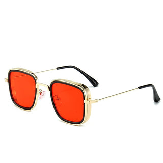 2022 Vintage Steampunk Metal Sunglasses Men Retro Square Eyewear Trendy Brand Sun Glasses Shades for Women Lunettes De Soleil