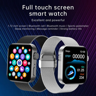 LIGE New Men Smart Watch 1.72 inch Bluetooth Call Fitness Tracker Heart Rate Monitor Waterproof Women Smartwatch For Android IOS