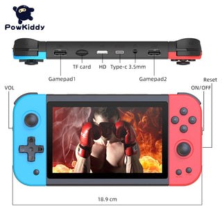 X51 5.0-inch IPS 800*480 Screen Retro Handheld Game Console Supports HD Output Multiplayer Children