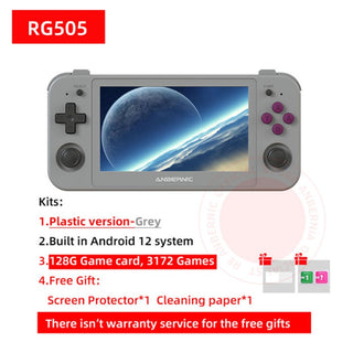 Anbernic RG505 4.95Inch Touch Screen Android12 Handheld Video Game Console Unisoc Tiger T618 RAM4G ROM128G eMMC 5.1 2.4G/5G Wifi