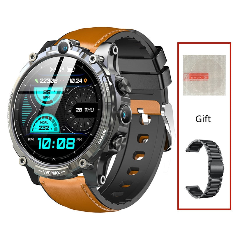 Smart Watch Dual Camera Recording 4G Android Phone WiFi Internet Download APP Adult Sports Pedometer SIM Call Watch