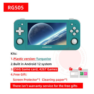 Anbernic RG505 4.95Inch Touch Screen Android12 Handheld Video Game Console Unisoc Tiger T618 RAM4G ROM128G eMMC 5.1 2.4G/5G Wifi