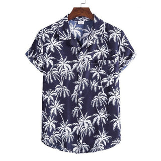 Mens Beach Shirts Camisa Social Masculina 2022 Fashion Brand Floral Shirt Men Slim Fit Short Sleeve Hawaiian Shirt Male Chemise