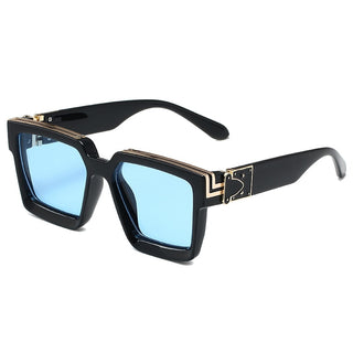 New Diamond Inlaid Fashion Square Large Frame Sunglasses Trend Retro UV Radiation Proof Summer Women's Outdoor Sunglasses