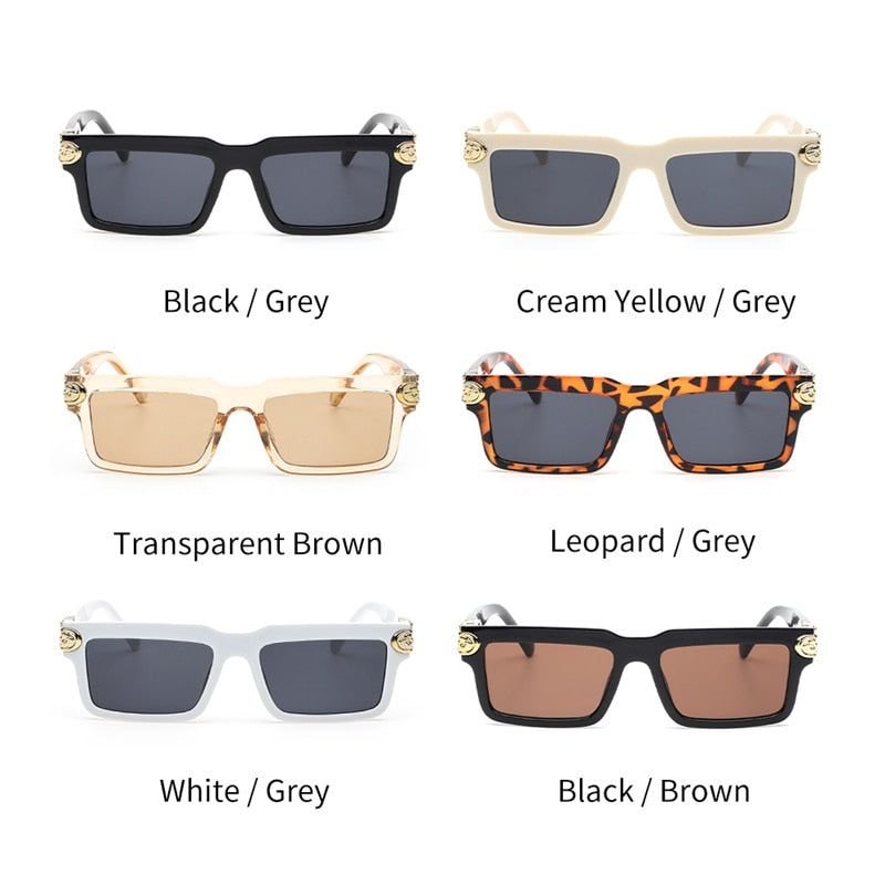 Vintage Small Square Sunglasses For Women Men Retro Brand Designer Female Sun Glasses Rectangle Eyewear Oculos De Sol