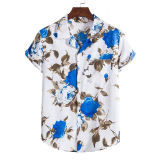 Mens Beach Shirts Camisa Social Masculina 2022 Fashion Brand Floral Shirt Men Slim Fit Short Sleeve Hawaiian Shirt Male Chemise