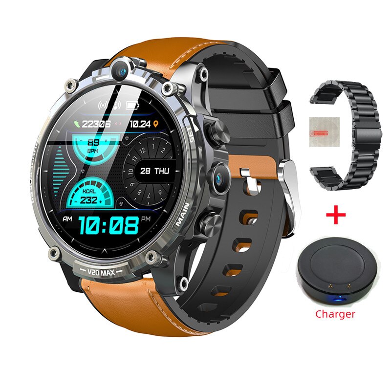 Smart Watch Dual Camera Recording 4G Android Phone WiFi Internet Download APP Adult Sports Pedometer SIM Call Watch